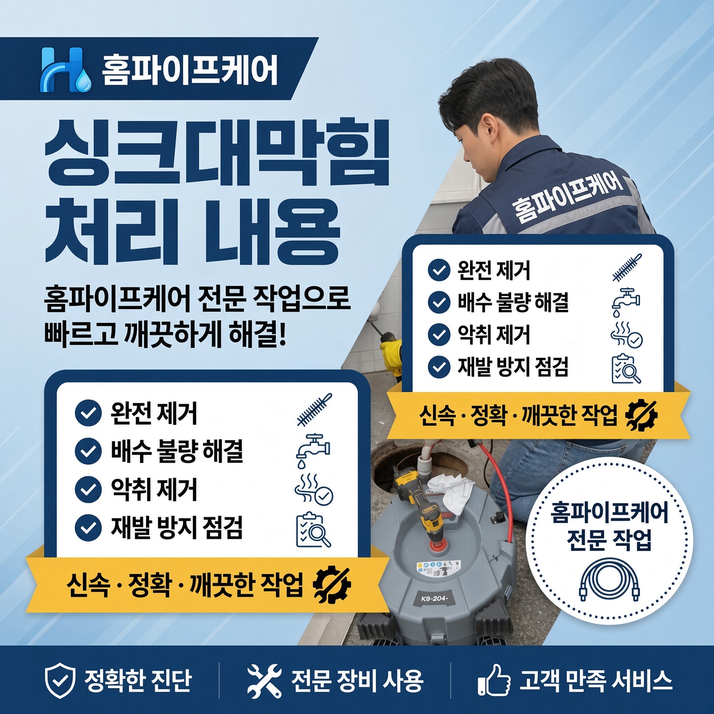 인주면 공세리 화장실 내시경 현장 사진